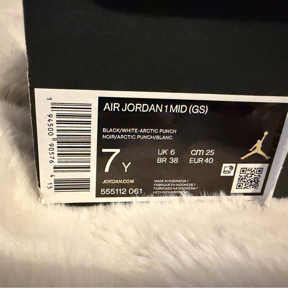 New in Box! Air Jordan 1 Mid GS “Arctic Punch” Size 7Y - Picture 7 of 7